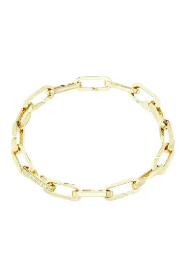 BIZZOTTO Small Diamond Fourteen Link Paperclip Bracelet | Thumbnail 1