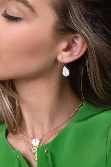 IRENE NEUWIRTH JEWELRY Small Diamond Pear Earrings | Thumbnail 3