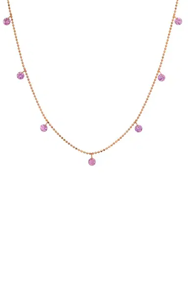 GRAZIELA Small Floating Pink Sapphire Necklace | Thumbnail 1