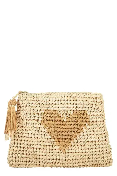AERIN LAUDER Small Heart Zip Pouch | Thumbnail 1 AERIN LAUDER Small Heart Zip Pouch | Thumbnail 1