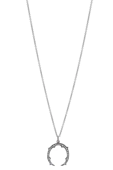 Sylva & Cie Small Horseshoe Pendant Necklace | Thumbnail 4