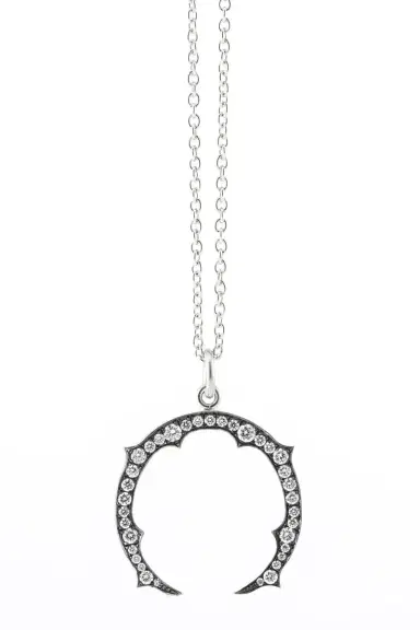 Sylva & Cie Small Horseshoe Pendant Necklace | Thumbnail 1