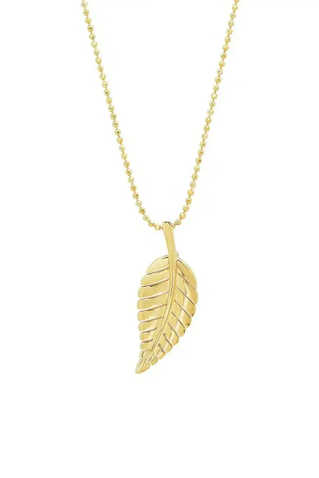 Jennifer Meyer Small Leaf Necklace