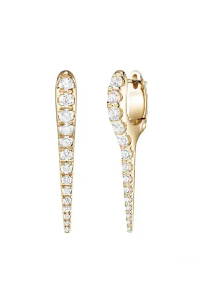 Melissa Kaye Small Lola Diamond Needle Earrings | Thumbnail 1