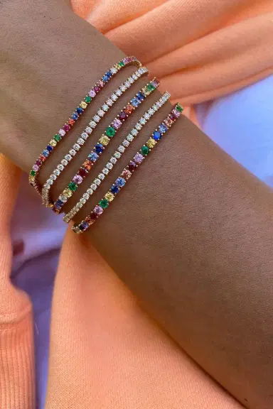 Anita Ko Small Multi-Color Hepburn Bracelet | Thumbnail 2 Anita Ko Small Multi-Color Hepburn Bracelet | Thumbnail 2