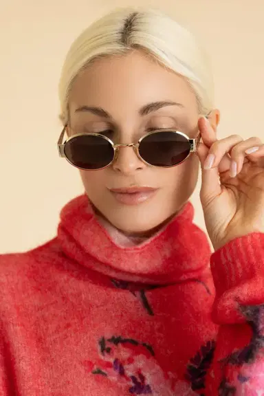 Gucci Small Oval Sunglasses | Thumbnail 3