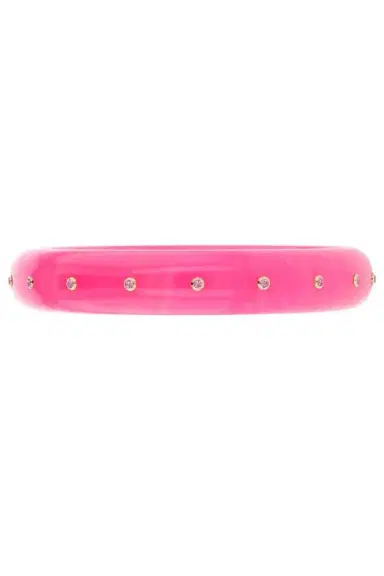 MARK DAVIS Small Pink Sapphire Pink Bakelite Bangle Bracelet | Thumbnail 1