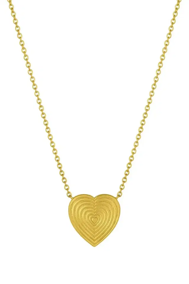 LEIGH MAXWELL Small Rigid Heart Necklace
