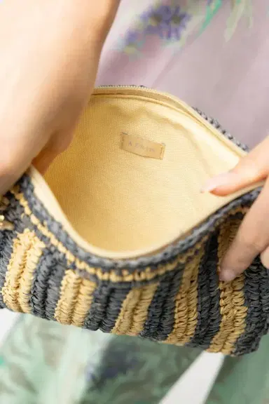 AERIN LAUDER Small Striped Zip-Pouch | Thumbnail 4