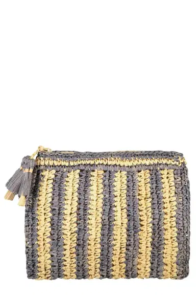AERIN LAUDER Small Striped Zip-Pouch | Thumbnail 1