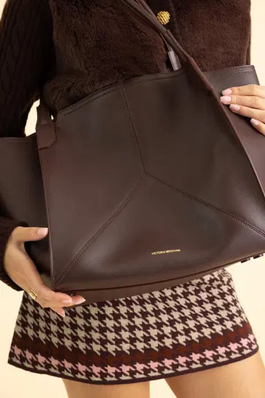 Victoria Beckham Small Victoria Tote - Burgundy | Thumbnail 2
