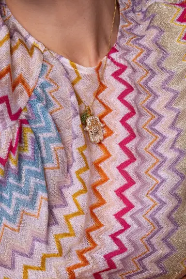 BUDDHA MAMA Small White Hamsa Pendant | Thumbnail 3