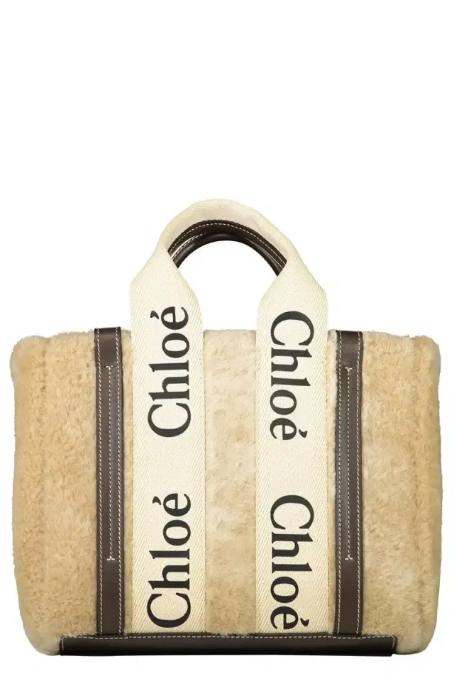 Chloé Small Woody Shearling Tote Bag