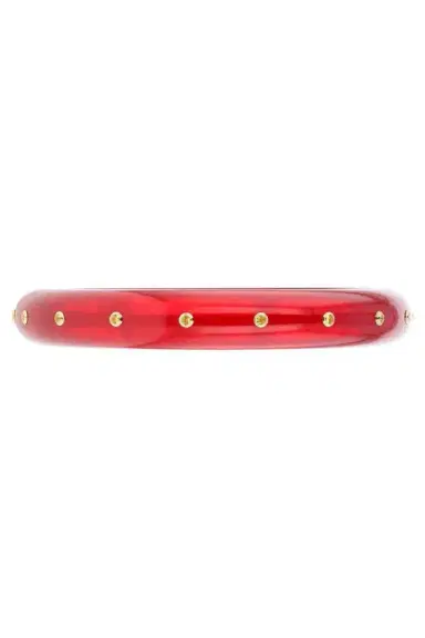 MARK DAVIS Small Yellow Sapphire Red Bakelite Bangle | Thumbnail 1 MARK DAVIS Small Yellow Sapphire Red Bakelite Bangle | Thumbnail 1