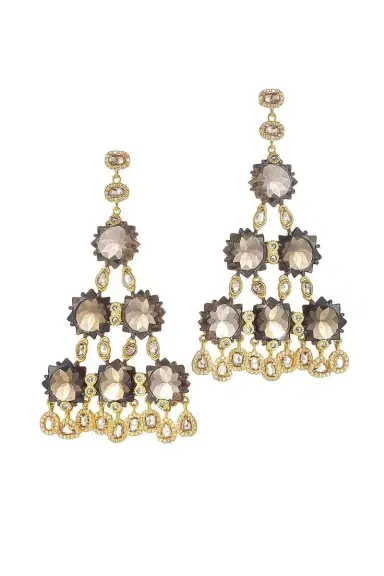 Coomi Smokey Quartz Triangle Drop Earrings | Thumbnail 1 Coomi Smokey Quartz Triangle Drop Earrings | Thumbnail 1