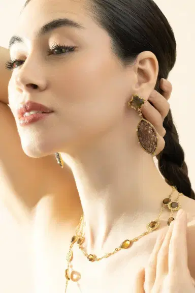 Coomi Smoky Qaurtz Topaz Affinity Earrings | Thumbnail 4 Coomi Smoky Qaurtz Topaz Affinity Earrings | Thumbnail 4
