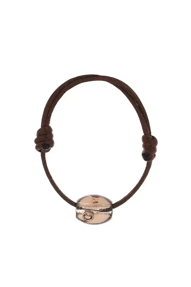 DEZSO BY SARA BELTRAN Smoky Quartz Garnet Brown Cowry Bracelet