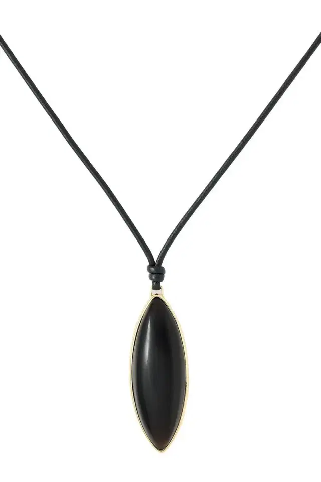 Jennifer Fisher Smoky Quartz Puffy Dagger Necklace