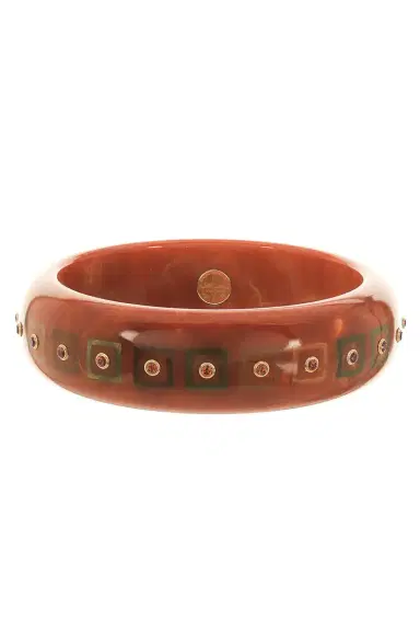 MARK DAVIS Spessartite Garnet Orange Bakelite Bangle | Thumbnail 1 MARK DAVIS Spessartite Garnet Orange Bakelite Bangle | Thumbnail 1