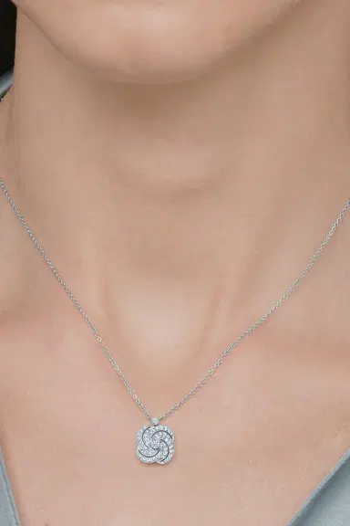 KWIAT Splendor Clover Swirl Pendant Necklace | Thumbnail 2