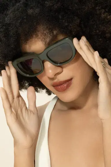 Prada Square Cat Eye Sunglasses - Laurel Green Olive | Thumbnail 2