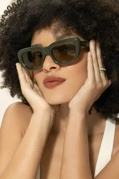 Prada Square Cat Eye Sunglasses - Laurel Green Olive | Thumbnail 4