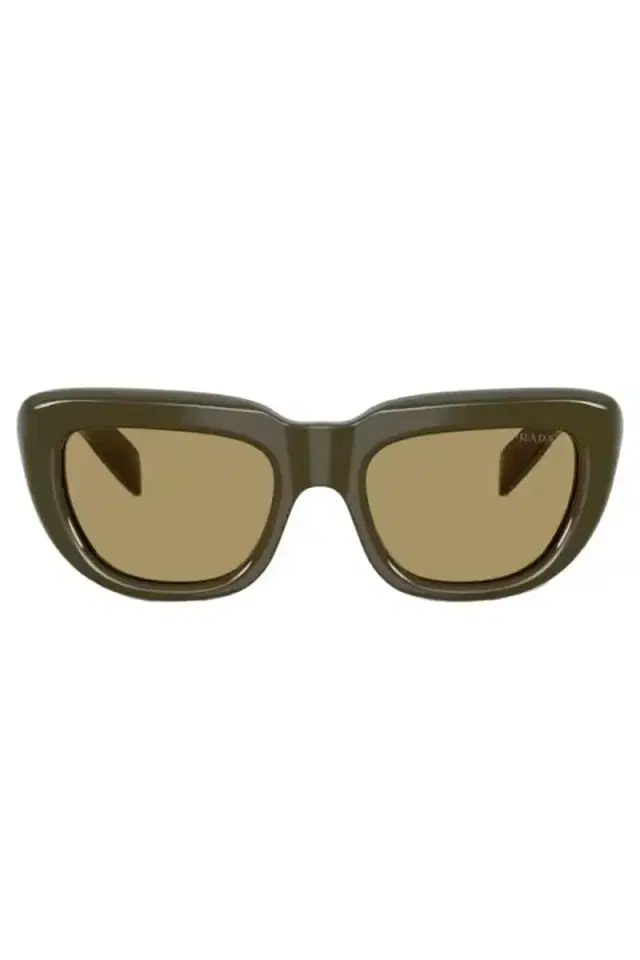 Prada Square Cat Eye Sunglasses - Laurel Green Olive