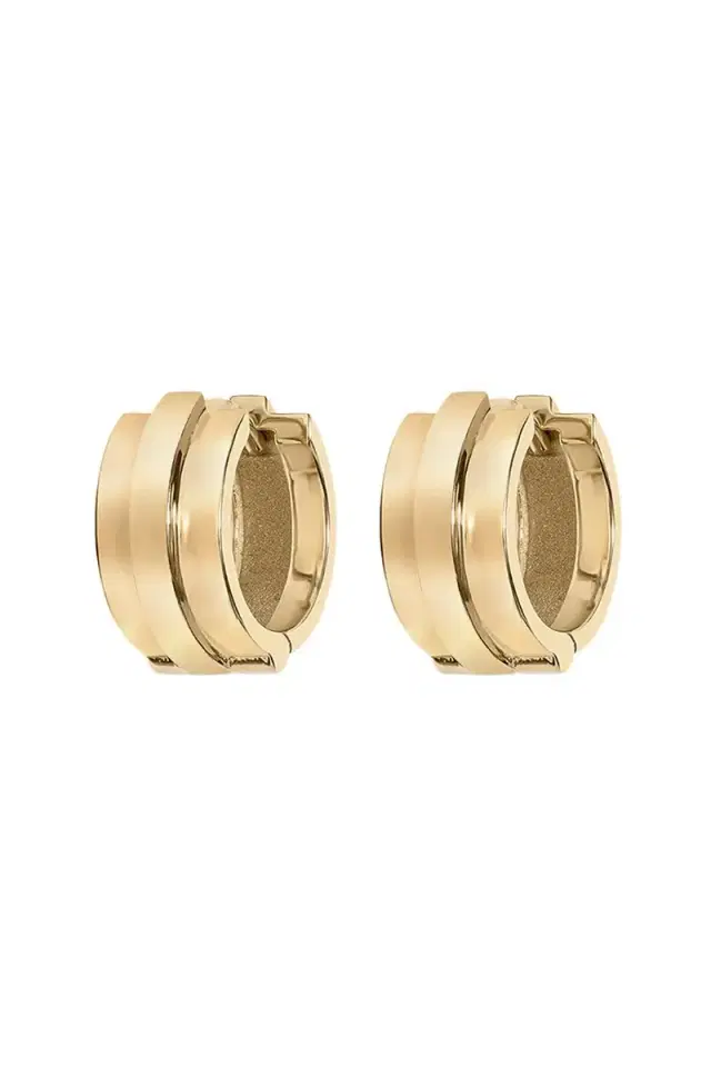 Azlee Staircase 3-Tier Huggie Earrings