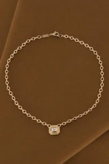 Azlee Staircase Diamond Medium Chain Necklace | Thumbnail 3 Azlee Staircase Diamond Medium Chain Necklace | Thumbnail 3