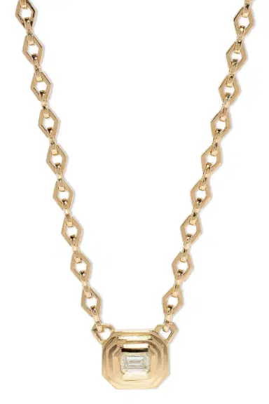 Azlee Staircase Diamond Medium Chain Necklace | Thumbnail 4 Azlee Staircase Diamond Medium Chain Necklace | Thumbnail 4