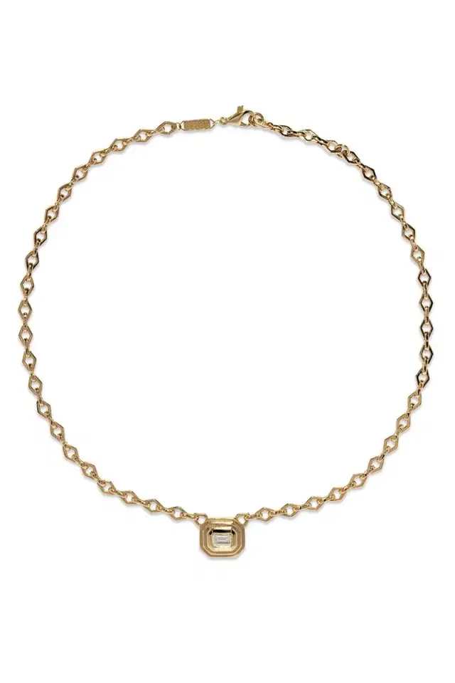 Azlee Staircase Diamond Medium Chain Necklace
