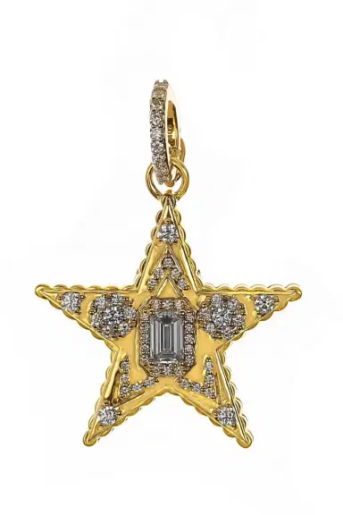 BUDDHA MAMA Star Diamond Small Locket Pendant | Thumbnail 1