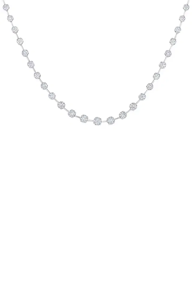 KWIAT Starry Night Diamond Partway Necklace - White Gold
