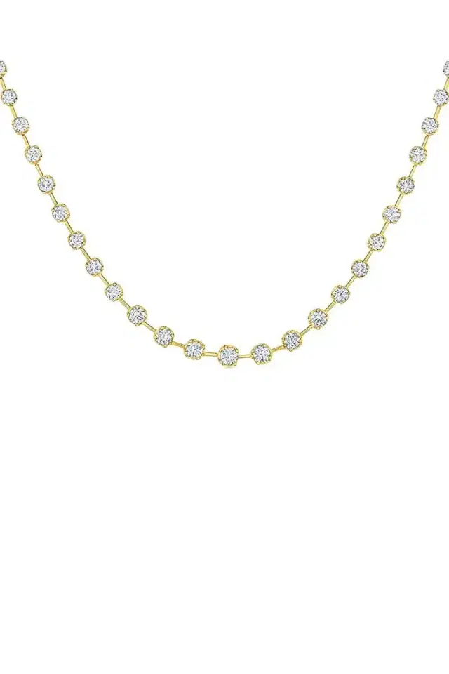 KWIAT Starry Night Diamond Partway Necklace - Yellow Gold - 4.97ct