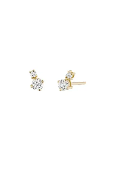 Melissa Kaye Stella Diamond Double Stud Earrings | Thumbnail 1