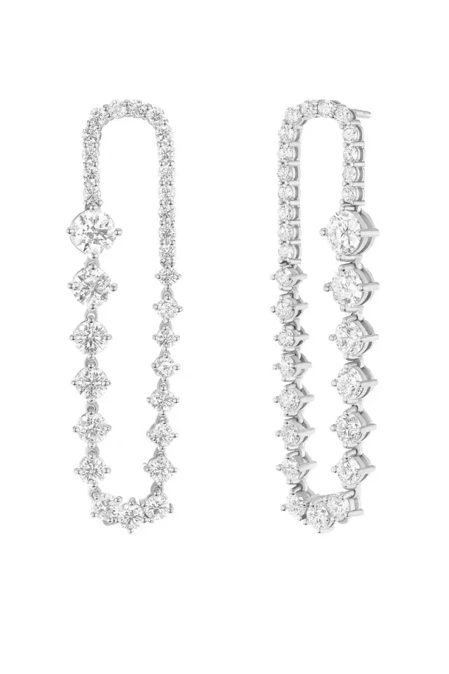 Melissa Kaye Stella Diamond Ellipse Earrings