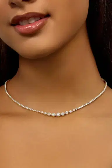 Melissa Kaye Stella Graduated Tennis Necklace | Thumbnail 2