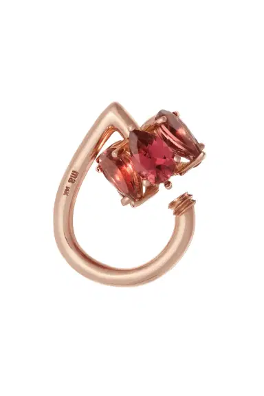 Marla Aaron Stoned Chubby Pink Tourmaline Droplock | Thumbnail 5