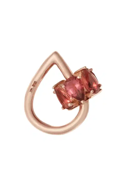 Marla Aaron Stoned Chubby Pink Tourmaline Droplock | Thumbnail 1