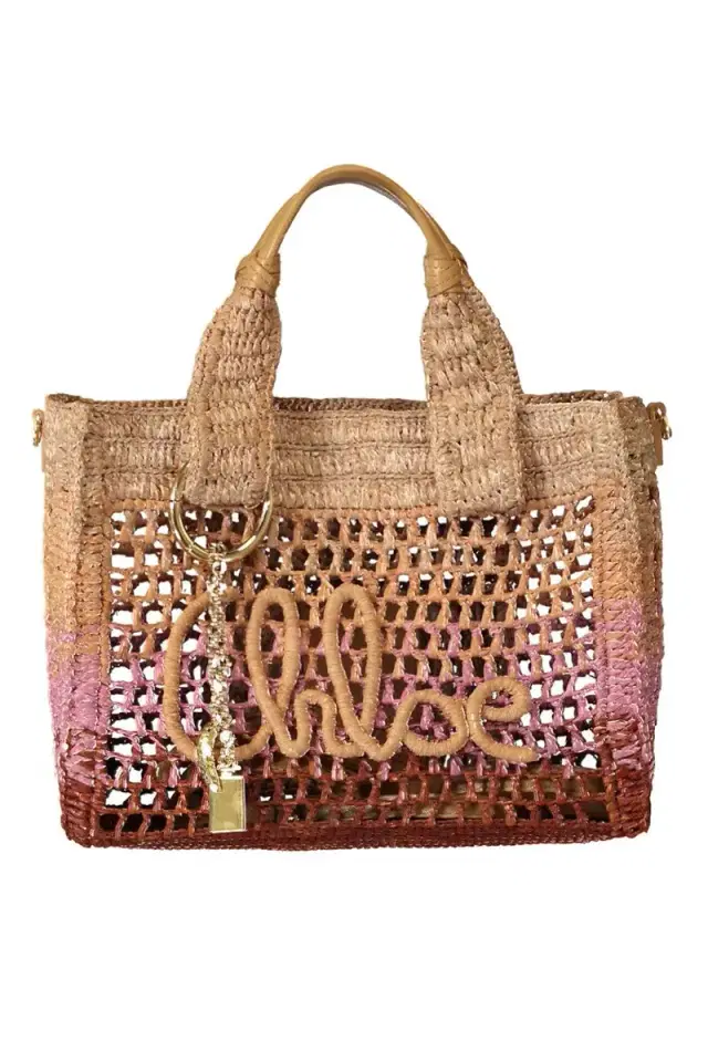 Summer Banana Small East-West Tote Bag - Bleached Brown