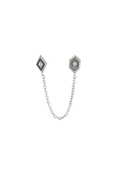 STEPHANIE ANDERS XO Sunken Diamond Hexagon Ear End | Thumbnail 2