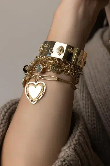 Foundrae Symbols Wide Triptych Bangle Bracelet | Thumbnail 6