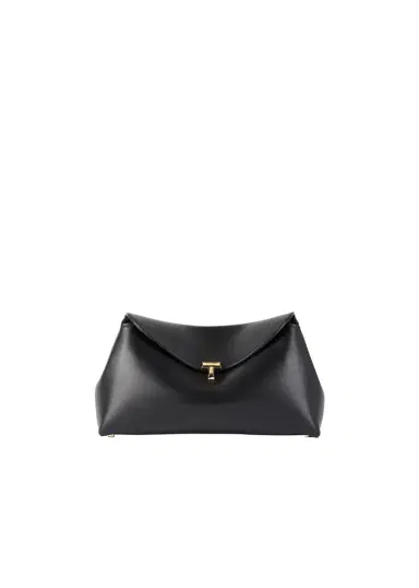 TOTEME T-Lock Leather Clutch | Thumbnail 1 TOTEME T-Lock Leather Clutch | Thumbnail 1