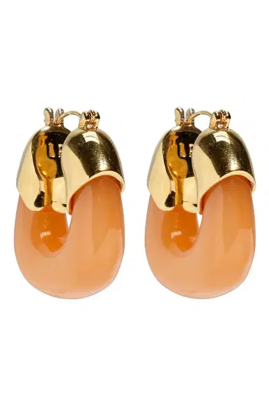 Lizzie Fortunato Tangerine Organic Hoop Earrings | Thumbnail 1 Lizzie Fortunato Tangerine Organic Hoop Earrings | Thumbnail 1
