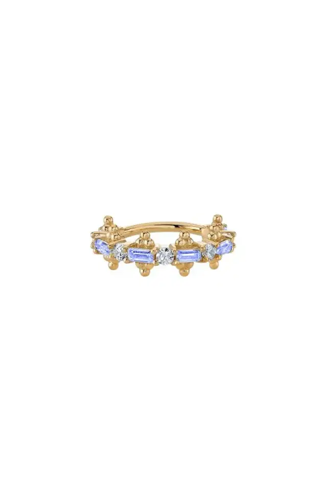 BVLA Tanzanite Diamond Closer Hinge Ear Ring