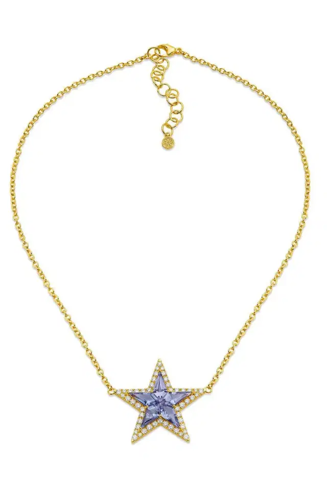 BUDDHA MAMA Tanzanite Diamond Star Necklace