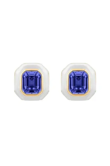GOSHWARA Tanzanite Square Cut Stud Earrings | Thumbnail 1 GOSHWARA Tanzanite Square Cut Stud Earrings | Thumbnail 1