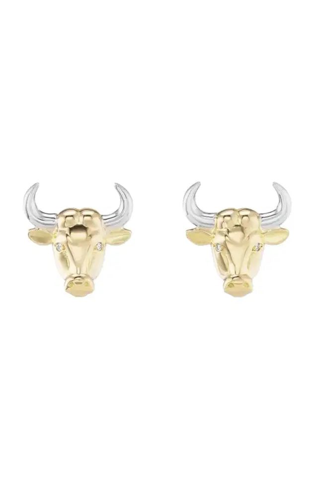 Brent Neale Taurus Zodiac Stud Earrings