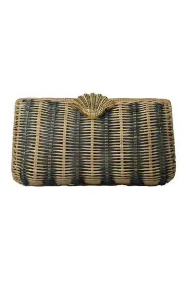 POOLSIDE The Classica Clutch - Blue Stripe | Thumbnail 1