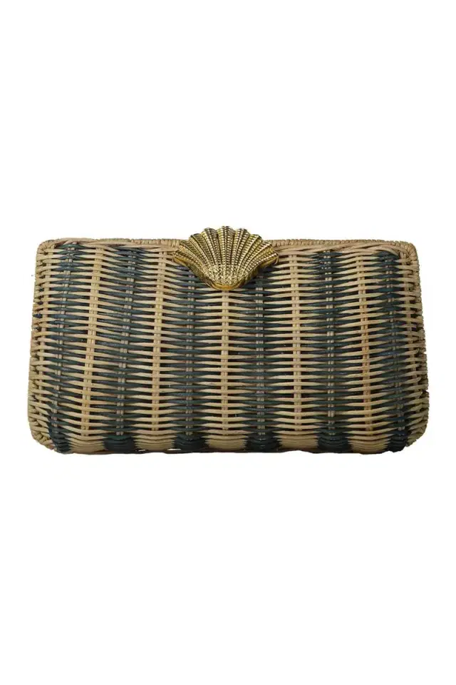 POOLSIDE The Classica Clutch - Blue Stripe